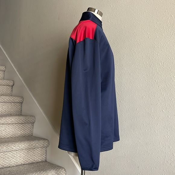 NFL Team Apparel Sz L Men’s Texan Half-zip Lightweight Jacket - Picture 2 of 11